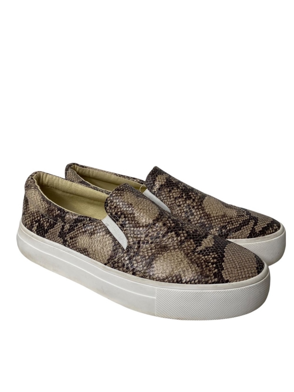 American Eagle Sneakers Faux Leather Snakeskin Platform